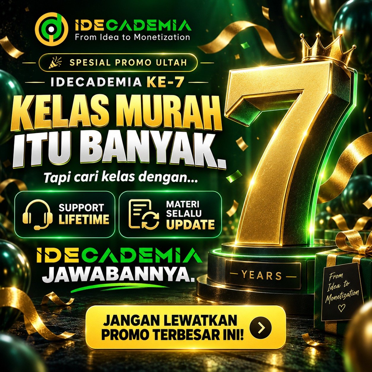 Promo ulang tahun Idecademia ke-7