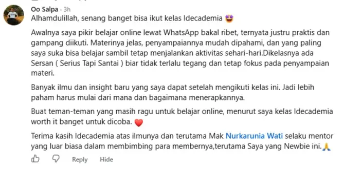 Review member Idecademia 12